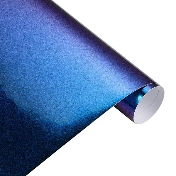 Blue to purple chameleon pearl vinyl wrap, view 2 - MRSLM