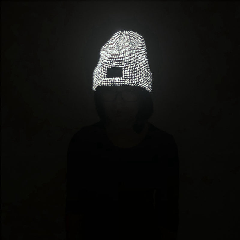 Reflective knit beanie, view 8 - MRSLM
