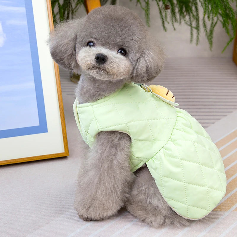 winter princess dog dress, view 5 - MRSLM