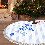 fringed Christmas tree skirt, view 3 - MRSLM