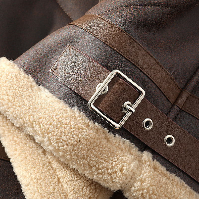 polo collar fleece jacket, view 4 - MRSLM