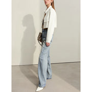minimalist women's washed straight denim pants, view 8 - MRSLM