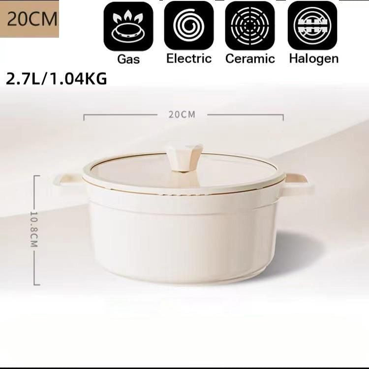 Non-stick stockpot with lid, view 2 - MRSLM