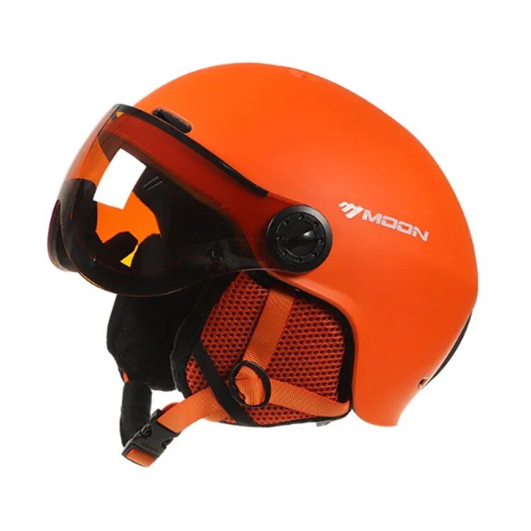 Winter Sports Ski Helmet with Goggle Strap and Adjustable Comfort