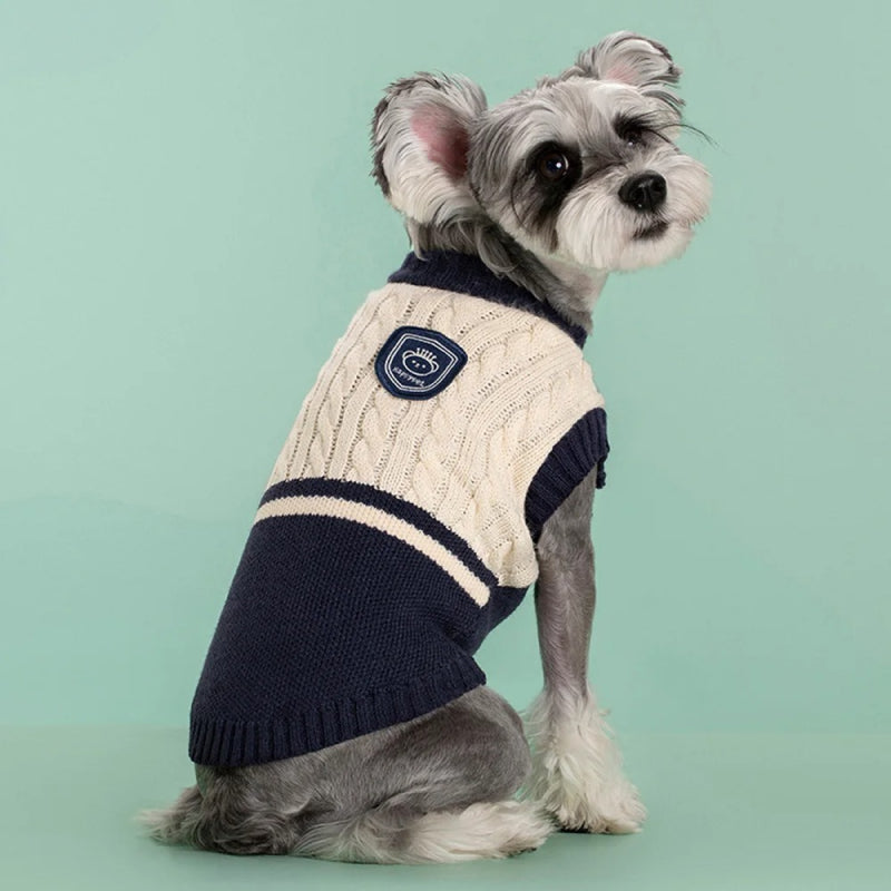 striped puppy dog sweater, view 2 - MRSLM
