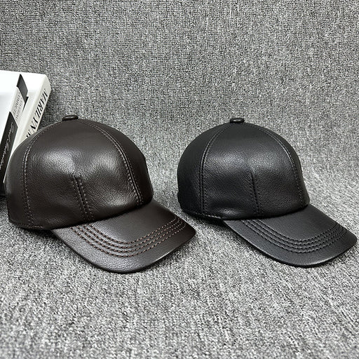 genuine leather baseball cap - MRSLM