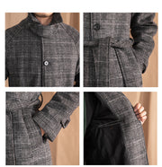 Men's wool mid-length coat, view 5 - MRSLM