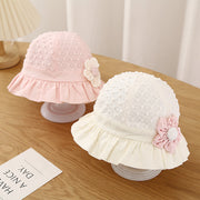 Baby sun hat with lace ruffle - MRSLM