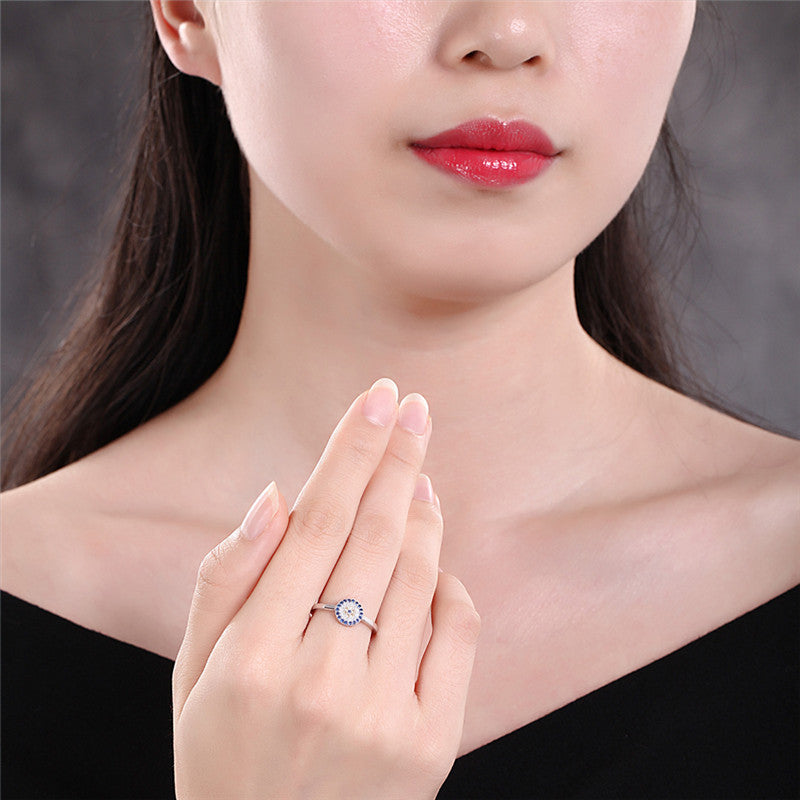 blue sterling silver ring - MRSLM