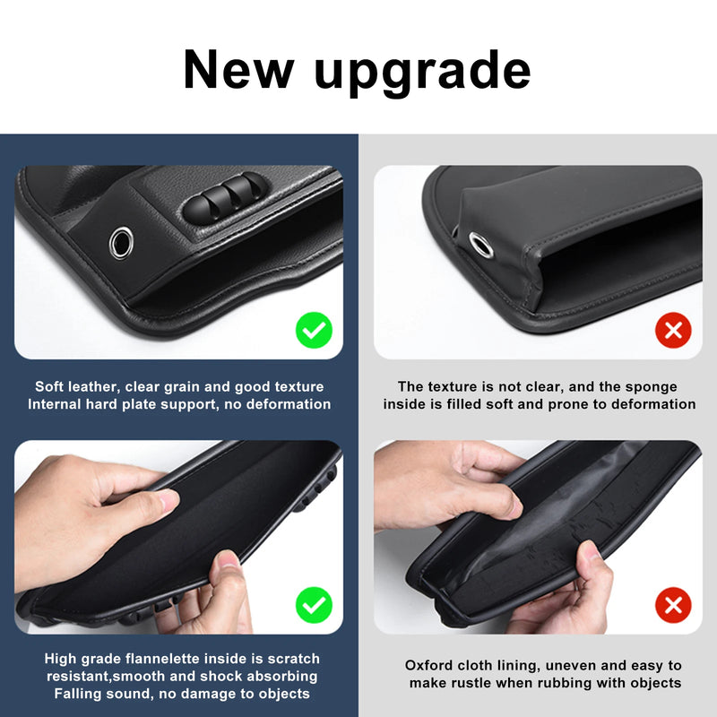leather car seat gap organizer, view 9 - MRSLM