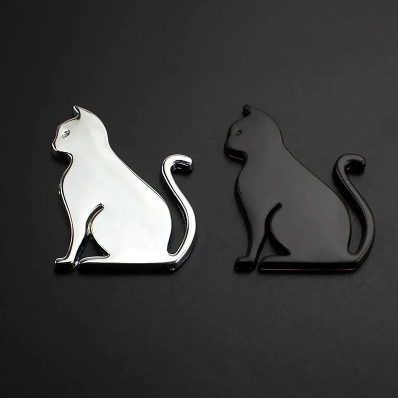 3d metal cat car sticker, view 7 - MRSLM