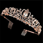 handmade rhinestone pearl tiara, view 7 - MRSLM