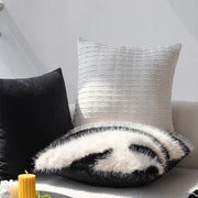 italian minimalist black and white cushion cover - MRSLM