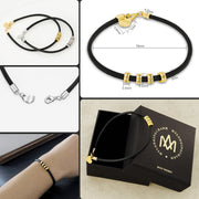 beaded stainless steel heart couple bracelet, view 4 - MRSLM