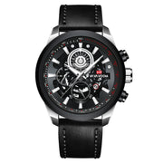 men's black gold quartz watch, view 9 - MRSLM