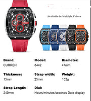 men's six-hand quartz sports watch, view 10 - MRSLM