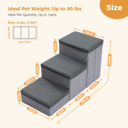 foldable 2-in-1 pet stairs, view 3 - MRSLM