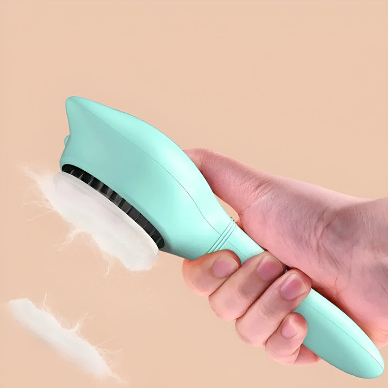 self-cleaning dog and cat grooming brush, view 7 - MRSLM