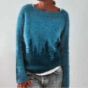 multicolor loose pullover sweater for women, view 2 - MRSLM