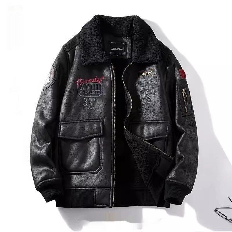 Men's thickened suede fabric jacket - MRSLM