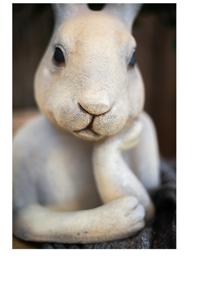 rabbit bust sculpture, view 9 - MRSLM