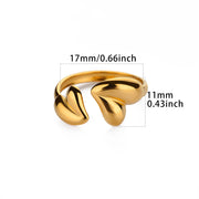 heart stainless steel adjustable ring, view 8 - MRSLM
