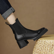 genuine leather retro ankle boots, view 11 - MRSLM