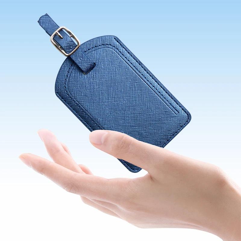 PU leather luggage tag, view 11 - MRSLM