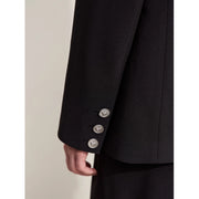 women's v-neck blazer with heart buckle, view 7 - MRSLM