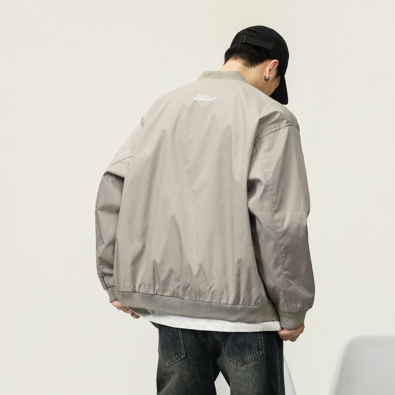 men's casual baseball jacket, view 3 - MRSLM