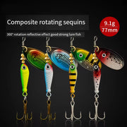 rotating metal spinner fishing lure, view 11 - MRSLM