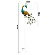 solar LED peacock garden lamp, view 7 - MRSLM