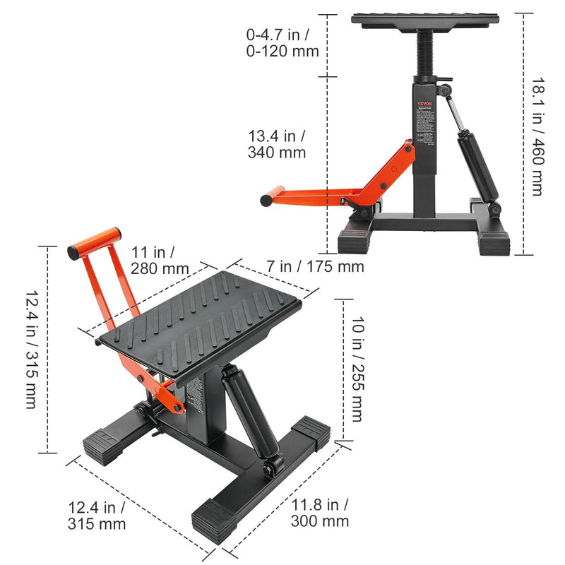 hydraulic dirt bike lift stand, view 2 - MRSLM