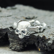 s925 silver skull punk ring, view 3 - MRSLM