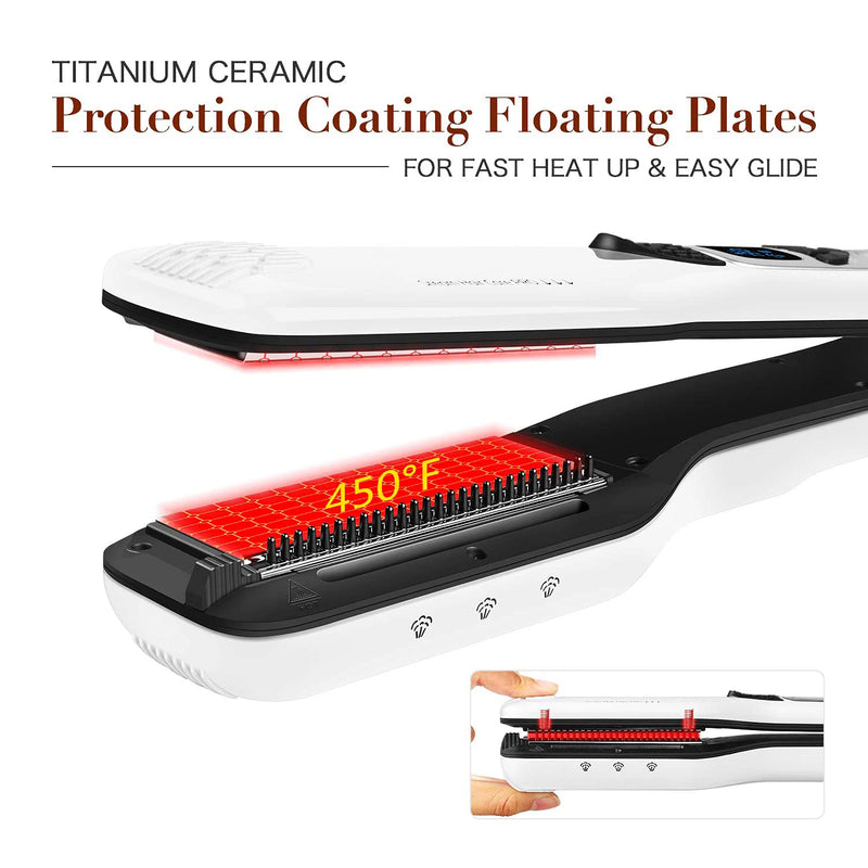 steam hair straightener brush, view 4 - MRSLM