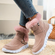 women's plush snow ankle boots, view 4 - MRSLM