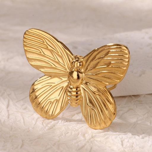 vintage butterfly stainless steel ring - MRSLM