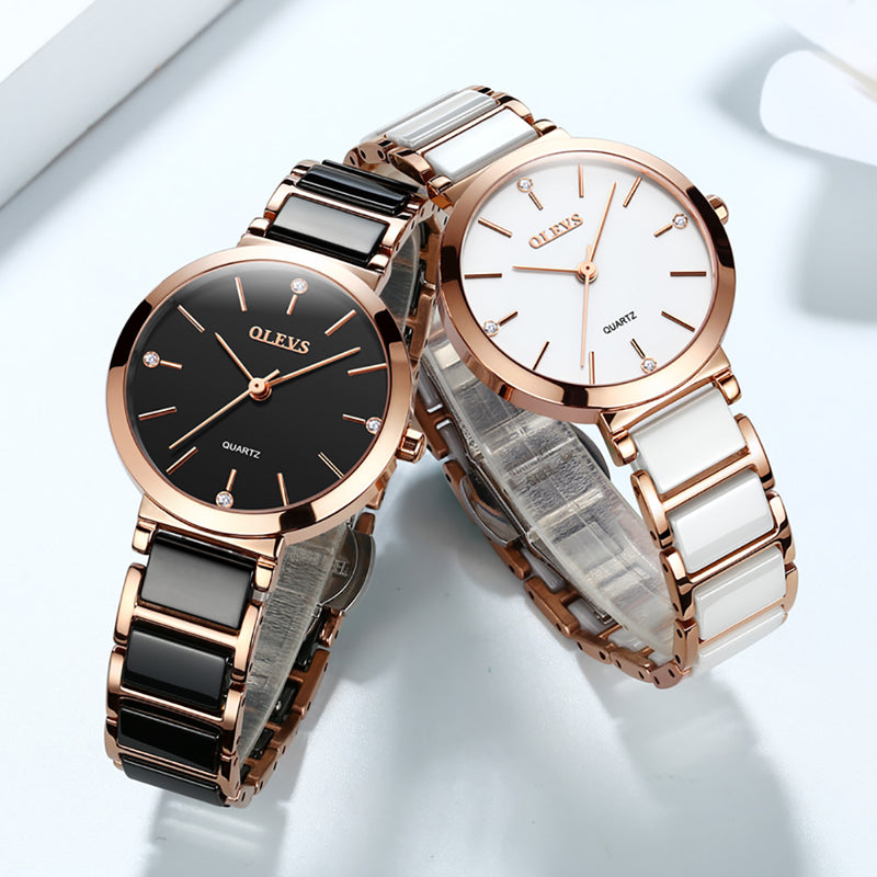 ladies' ceramic strap quartz watch - MRSLM