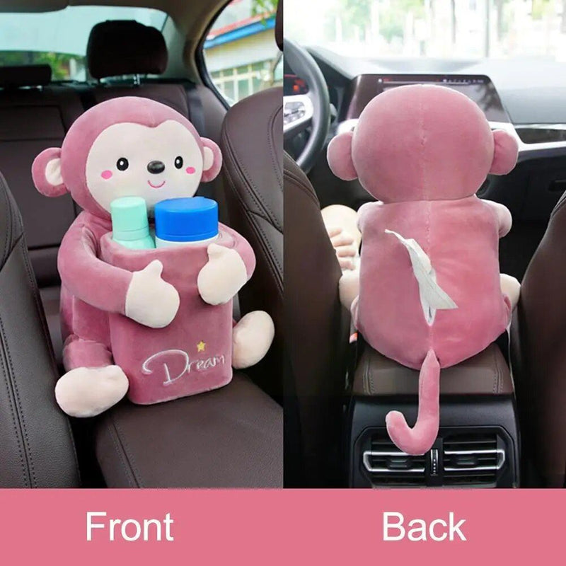 car tissue and trash box, cartoon animal, view 8 - MRSLM