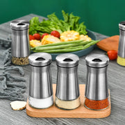 stainless steel pepper and salt shaker, view 5 - MRSLM