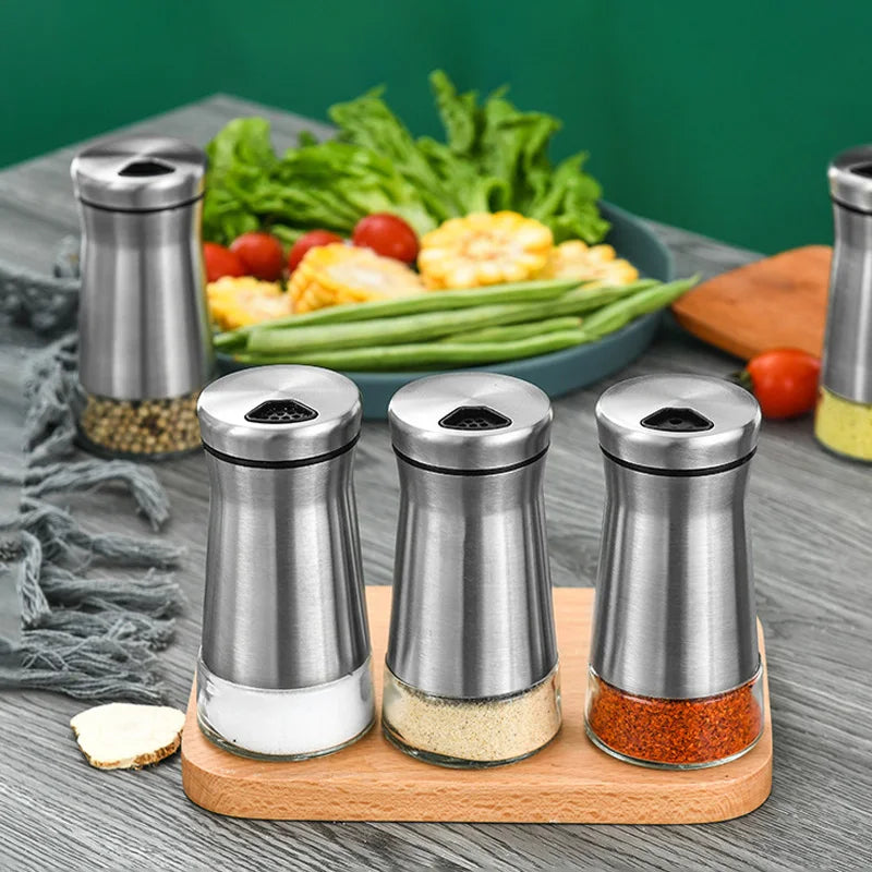 stainless steel pepper and salt shaker, view 5 - MRSLM