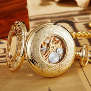 hollow carved mechanical pocket watch, view 7 - MRSLM