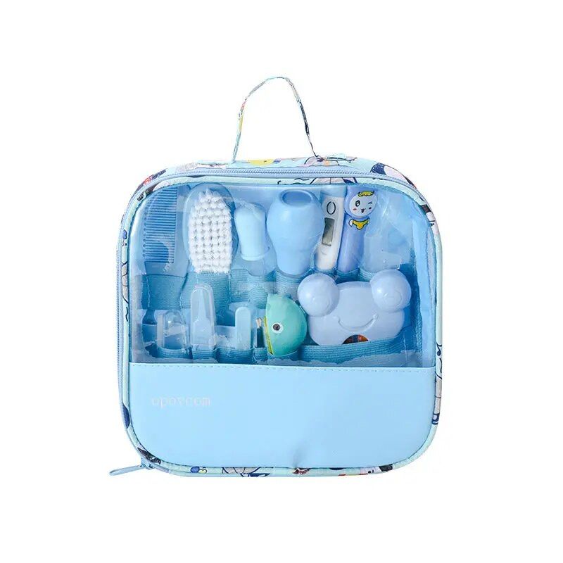 Comprehensive 13-Piece Baby Care and Grooming Kit - Essential Newborn Care Set