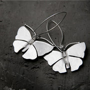 sterling silver butterfly vintage earrings, view 2 - MRSLM
