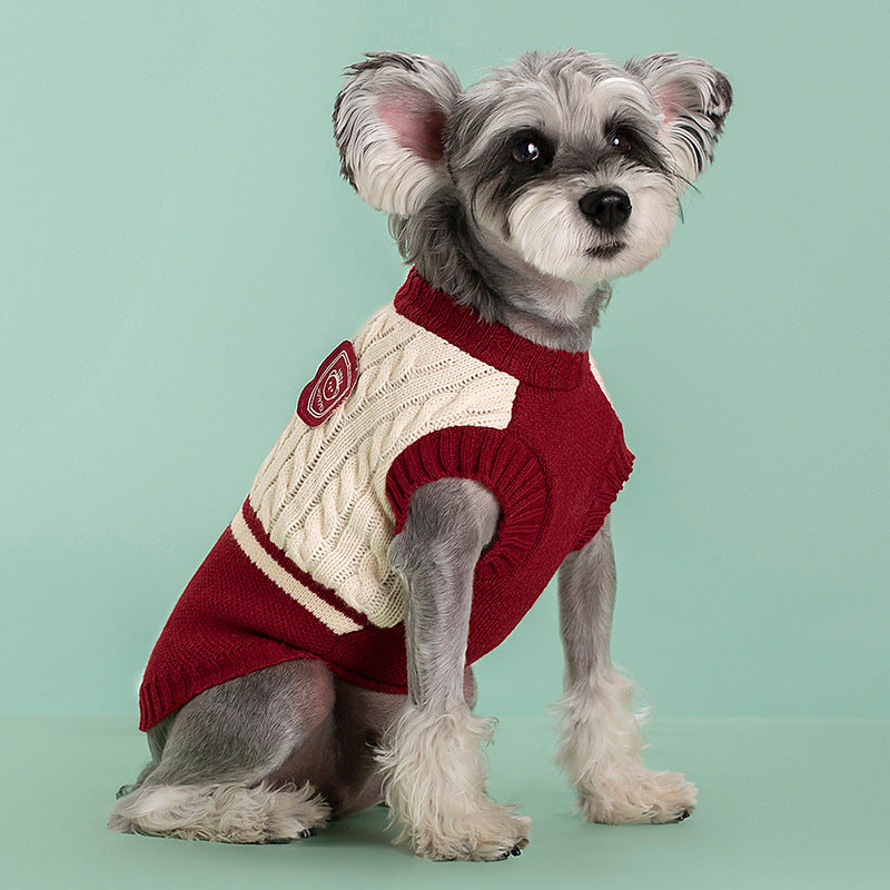 college style pet sweater, view 6 - MRSLM