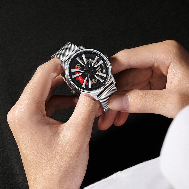 rotating wheel quartz watch, view 2 - MRSLM