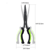long nose fishing pliers with line cutter, view 9 - MRSLM