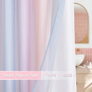 gradient double layer shower curtain, view 3 - MRSLM
