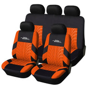 embroidered car seat covers with tire track detail, view 8 - MRSLM