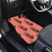 pastel pineapple pink car floor mats - MRSLM